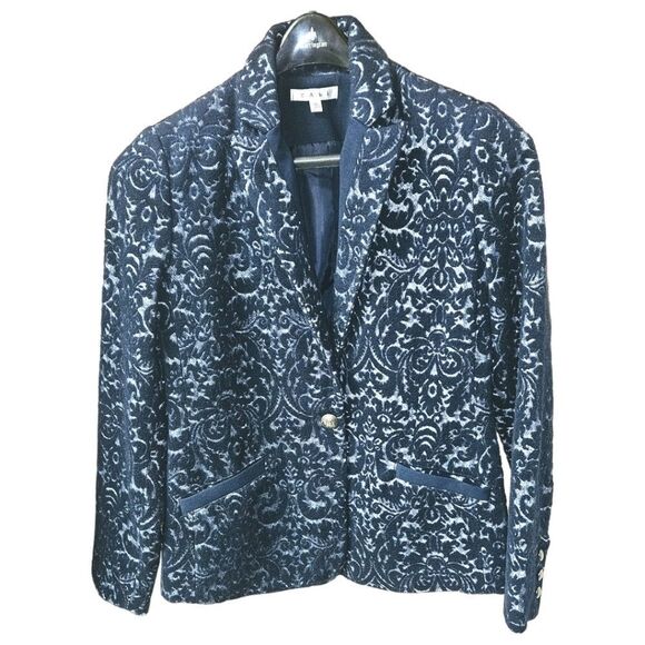 LIKE NEW CABI Women's Soft Floral  Blue & Gray Blazer. - Picture 2 of 15